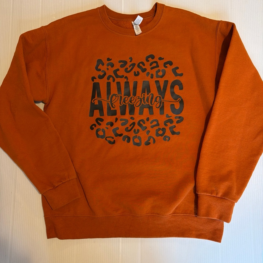 Orange Graphic Sweatshirt Jerzees Vintage